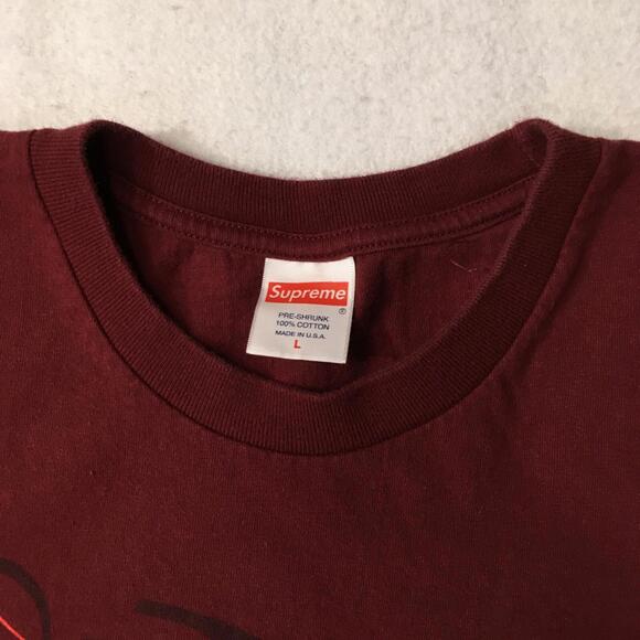 Authentic Supreme graph Fresh Burgundy T-Shirt Large graphic - Picture 2 of 6